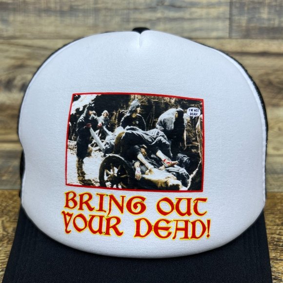 Monty Python And The Holy Grail Mens Trucker Hat Black Snapback Bring Out Dead - Picture 3 of 8